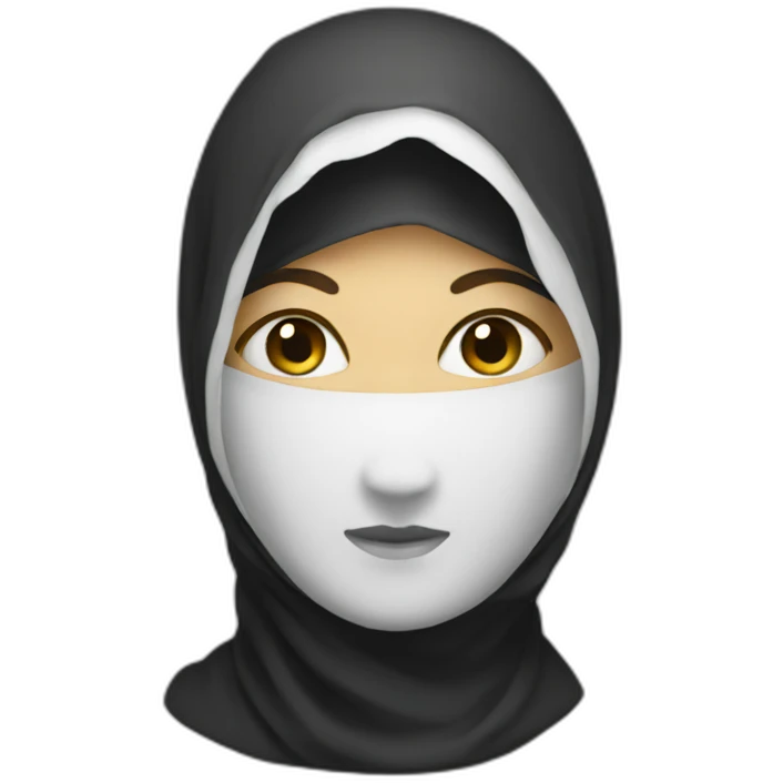woman in face veil emoji