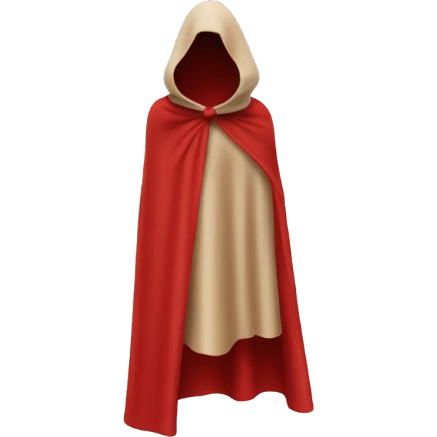 faceless beige mannequin flying red cape emoji