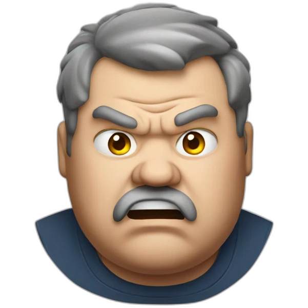 Angry it fat man emoji
