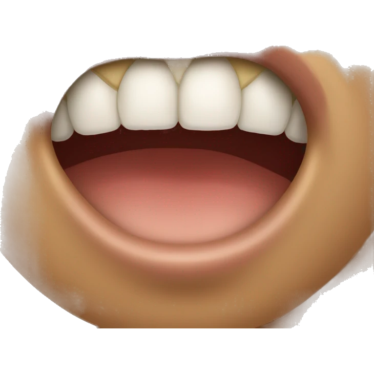 Emoji biting its bottom lip emoji