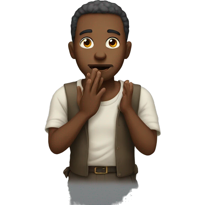 Man on knees begging emoji