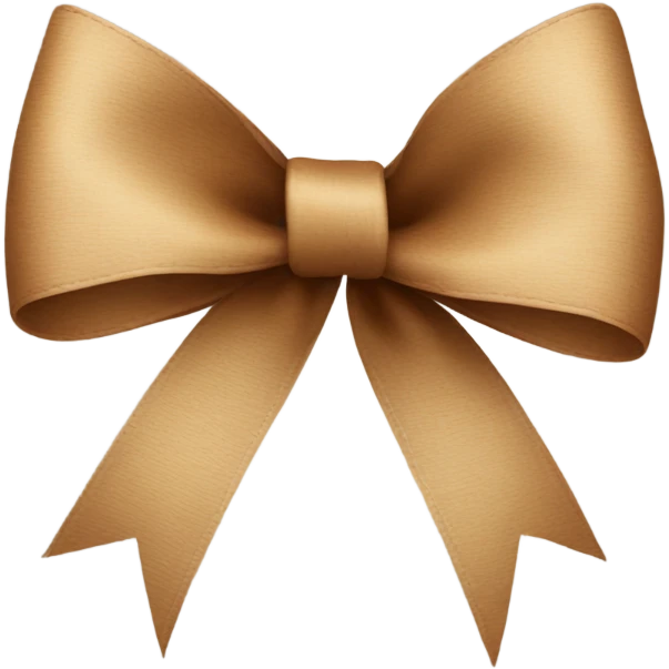 Thin ribbon brown bow emoji