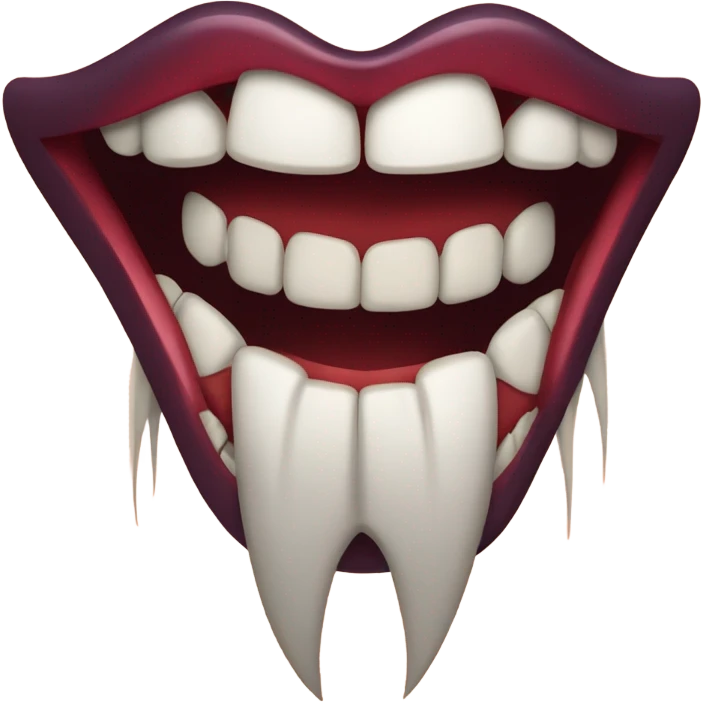 vampire mouth with fangs emoji
