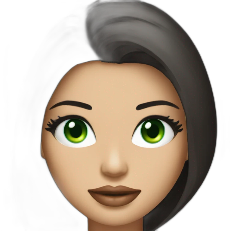 adriana lima with green eyes and laptop emoji