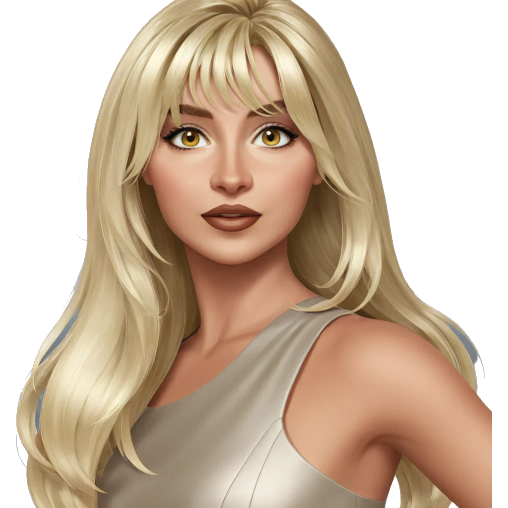 blonde girl in elegant dress emoji