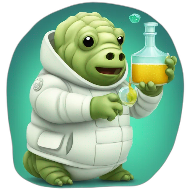 tardigrade doing shots of tequila emoji