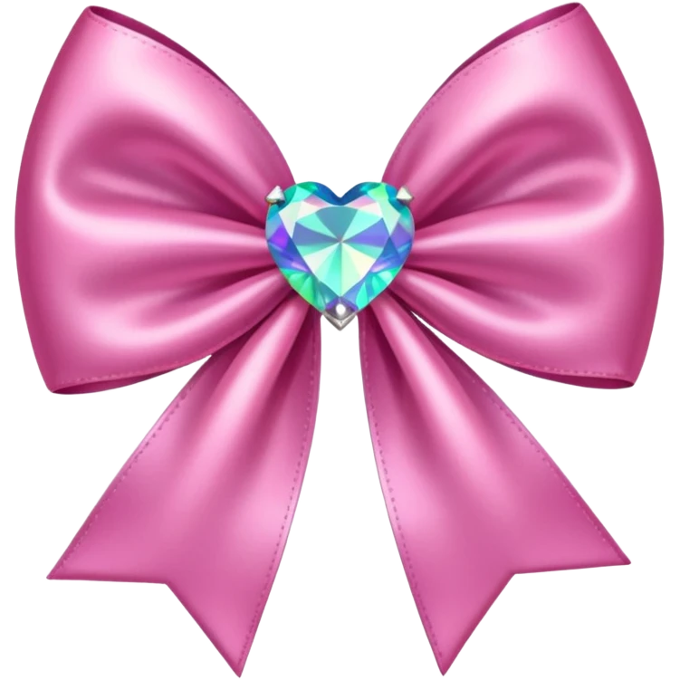 Pink Bow With Heart Diamond emoji