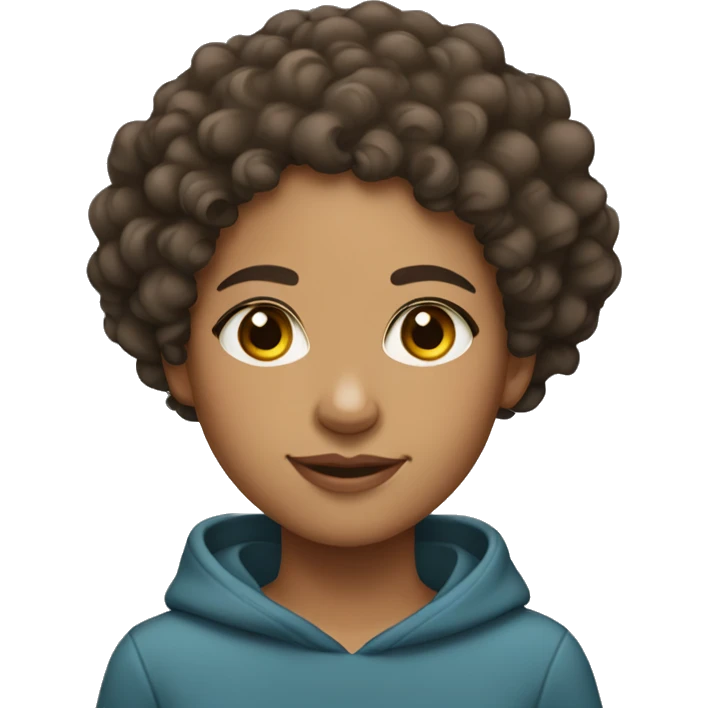 lightskin curly haired girl emoji