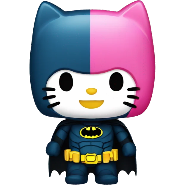 Hello kitty and Batman emoji