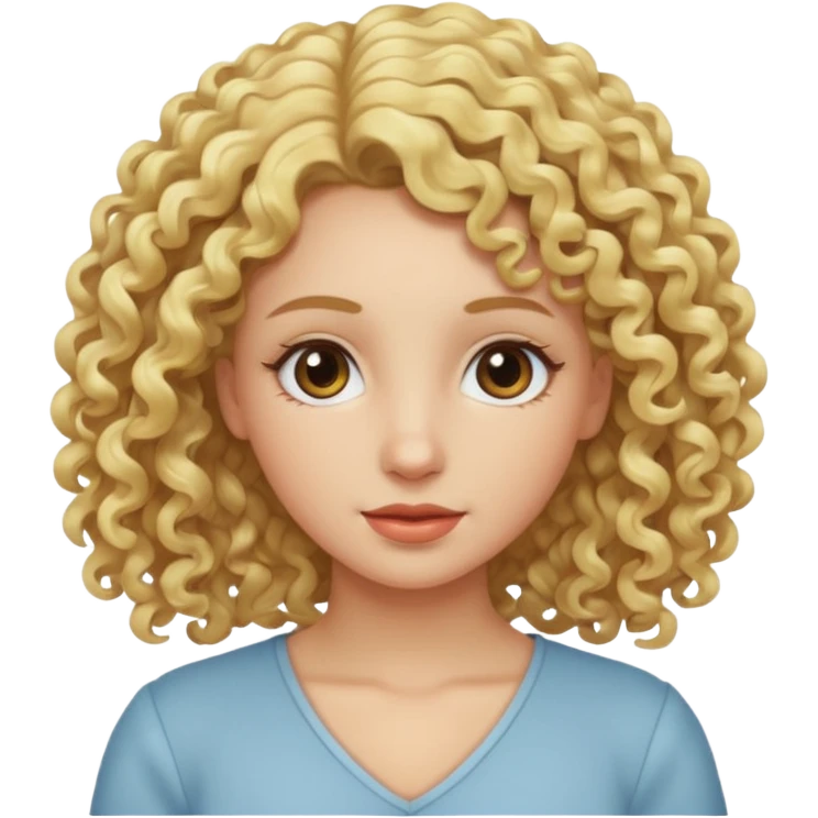 women with curly blonde hair emoji