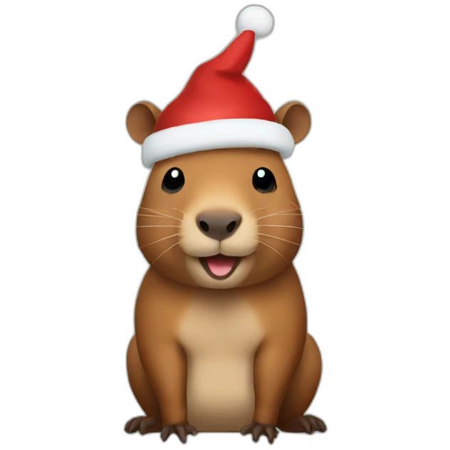 Capibara with a critmas emoji