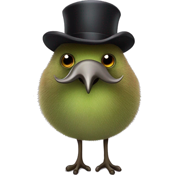 kiwi with a tophat and monocle emoji
