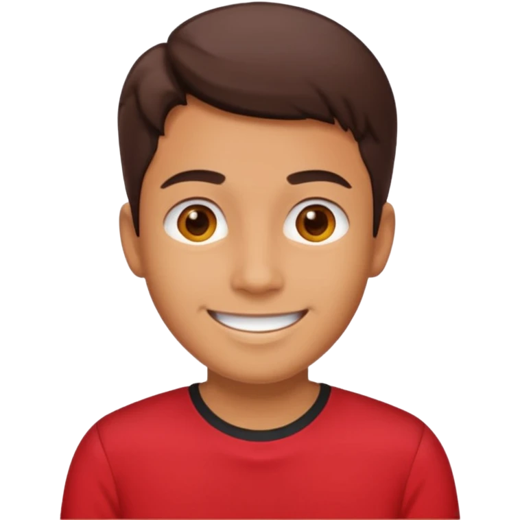 An office worker in a red shirt. emoji