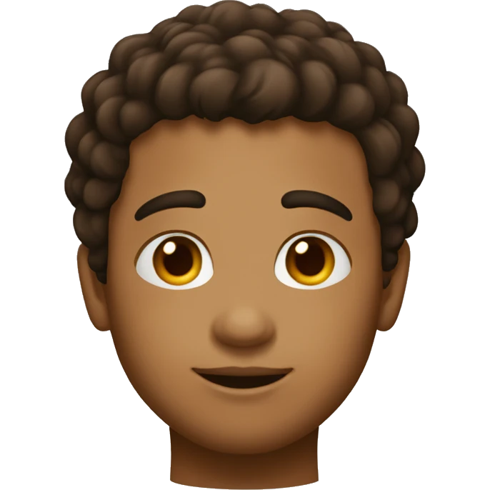 garçon de couleur marron cheveux noir  emoji