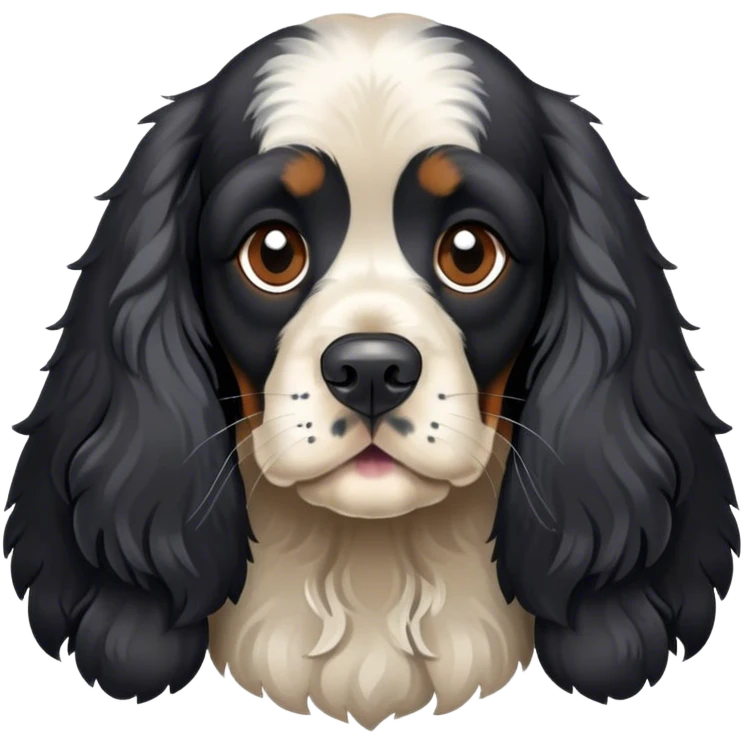 merle black english cocker spaniel emoji