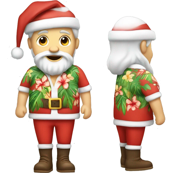 caucasian santa with hawaiian shirt emoji
