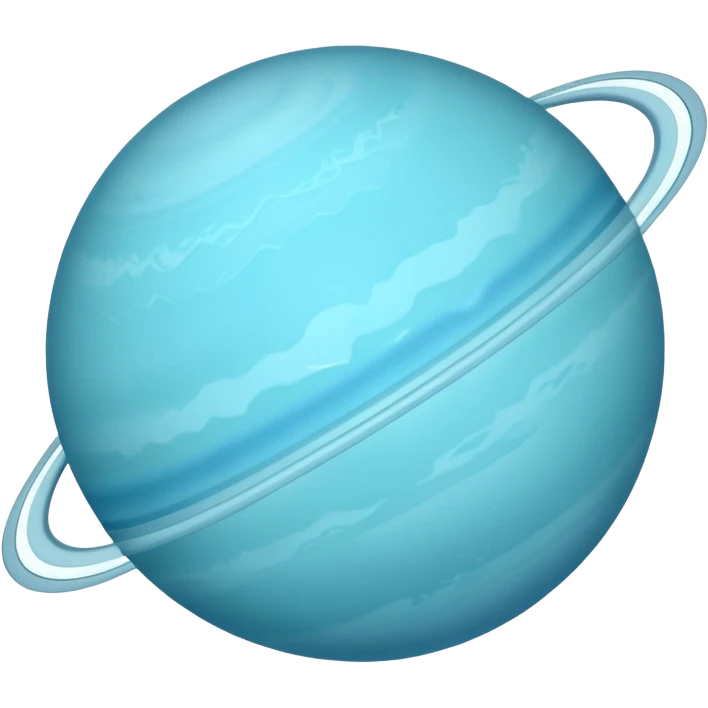 planet uranus emoji which is copayable with rings like saturn but vertical 90 you know right emoji