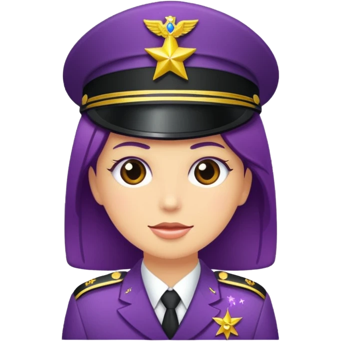 patente militar baixa roxa com glitter emoji