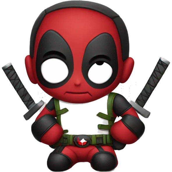 Cute deadpool character  emoji