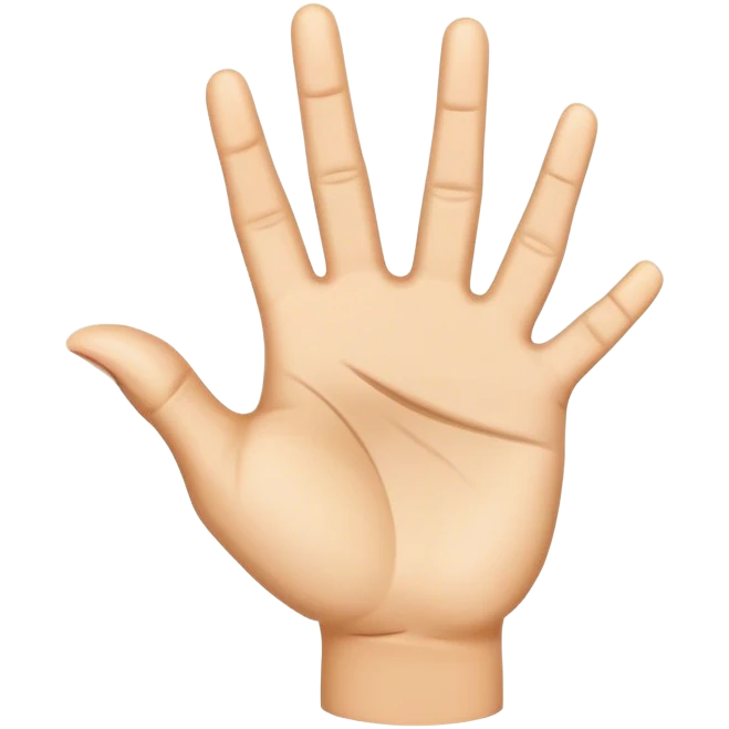 Finger gun from palm view emoji