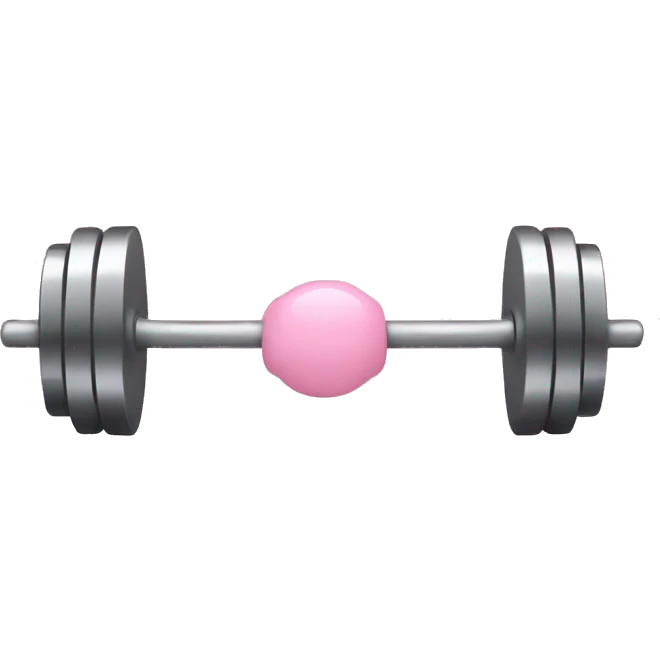 Baby pink barbell emoji