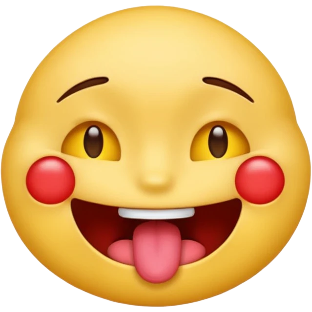 a emoji with its eyes closed, with a red X inits eyes, and its tongue out emoji