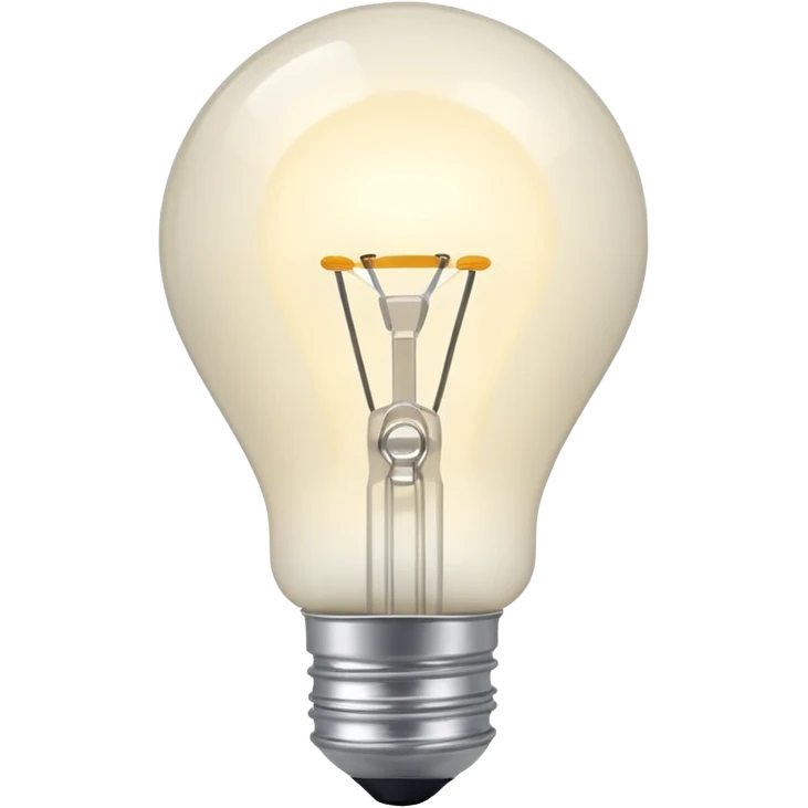 solid white light bulb  emoji