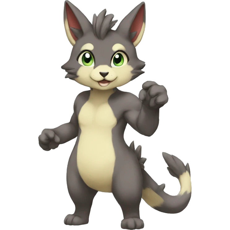 Anthro Sona Fakemon Full Body emoji