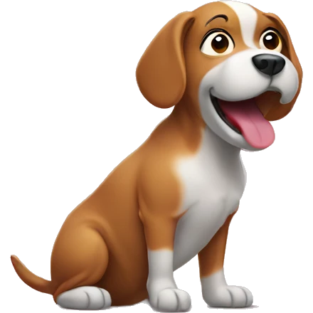 Dog farting emoji