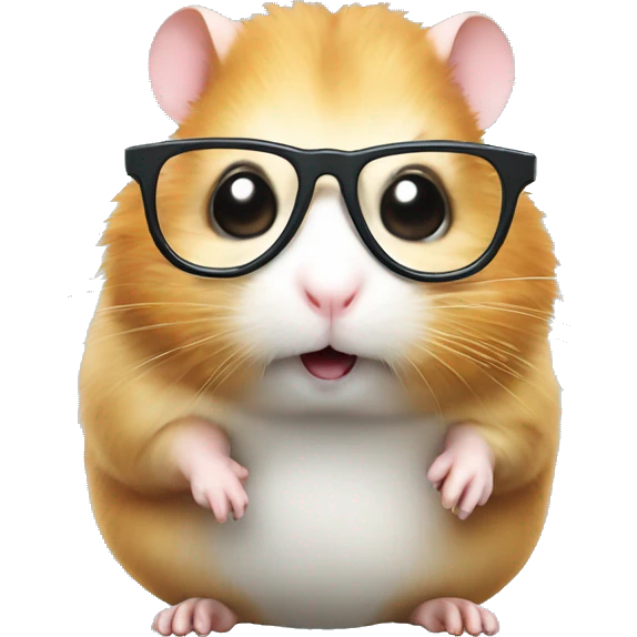 Hamster mit Brille  emoji