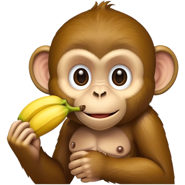 A monkey eating a banana  emoji