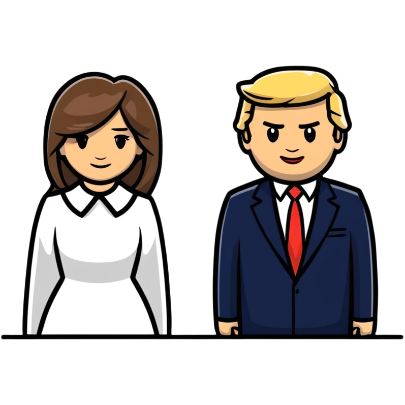 Donald and Melania Trump emoji