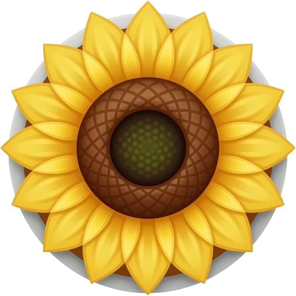 torta di semi di girasoli vista dall'alto emoji
