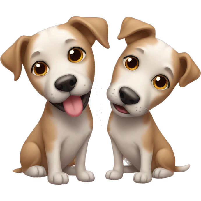Dogs in love emoji