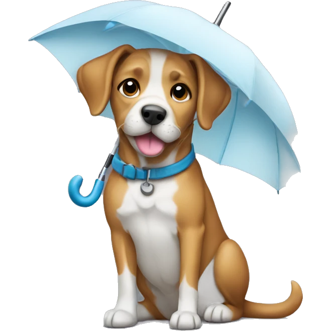 dog wearing a umbrella  emoji
