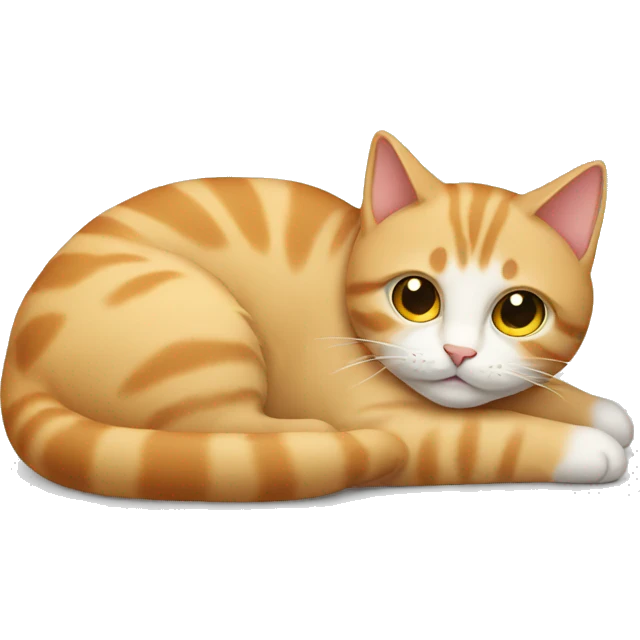 Cat laying down  emoji