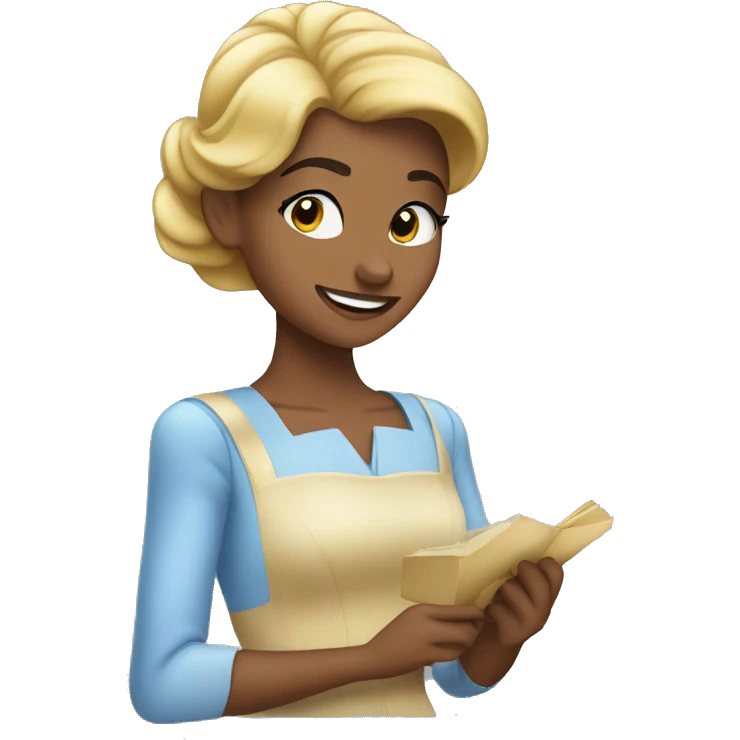 Cinderella working hard  emoji