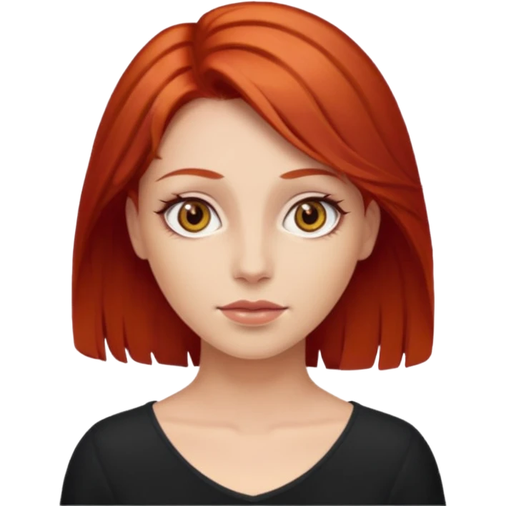 Westie with red hair and hazel eye woman emoji