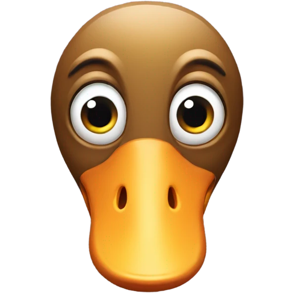 Duck with big eyes emoji