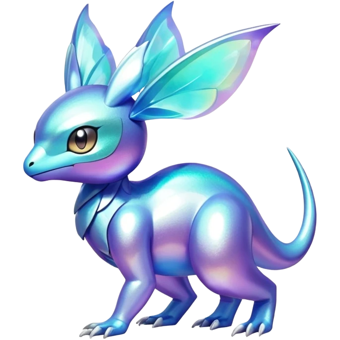 Shiny Exotic Pokémon-Fakémon-hybrid-creature (full body) emoji