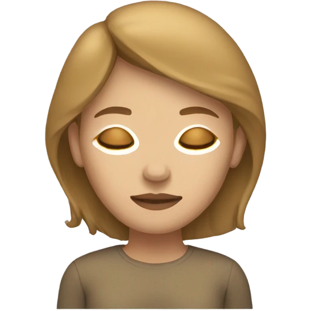 Light skinned light brown haired woman sleeping emoji
