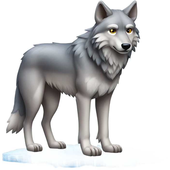Wolf and ice  emoji