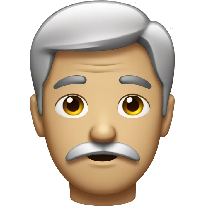 Guy with mustache sad face emoji