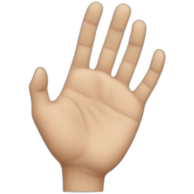Perfectly normal hand emoji