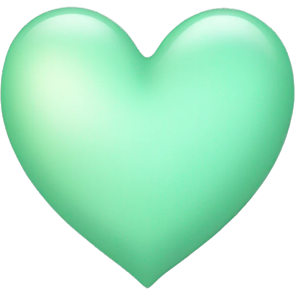 little pastel green heart emoji