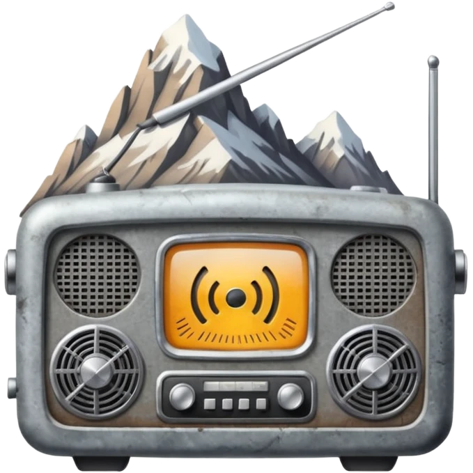 radio over a mountain emoji