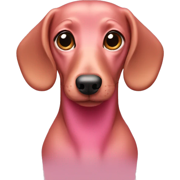pink dachsund  emoji