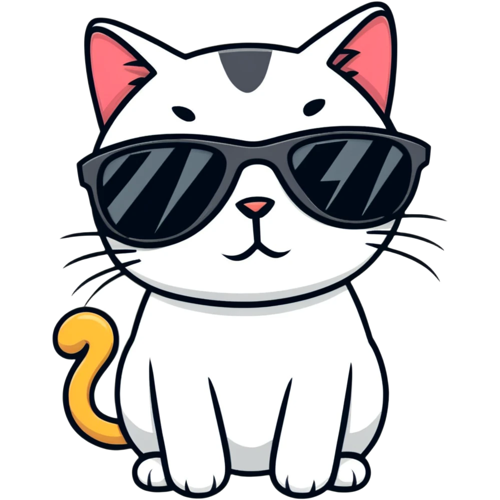 Cat with sunglasses emoji