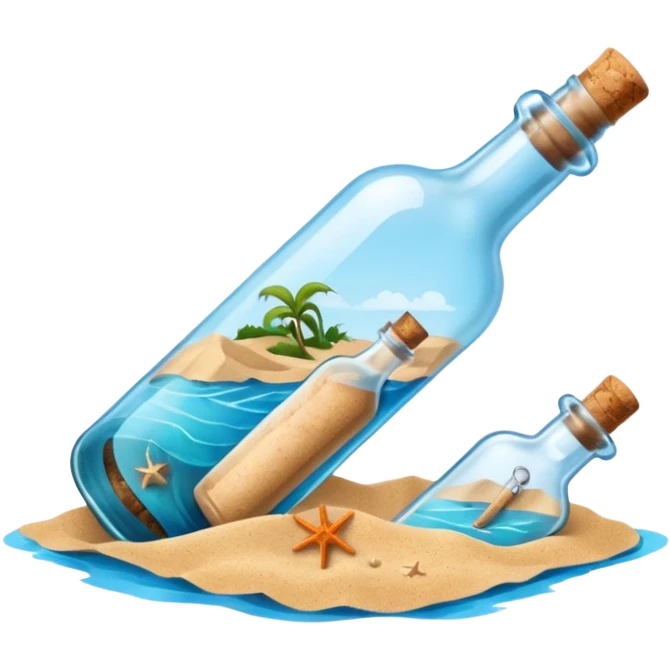 Message letter in Bottle emoji