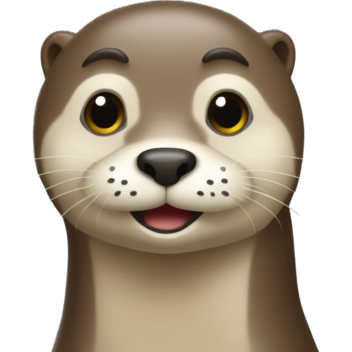 Loutre avec un qui spam sms emoji